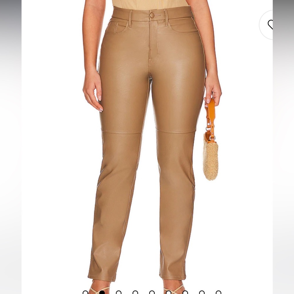 Good American brown/tan leather pant